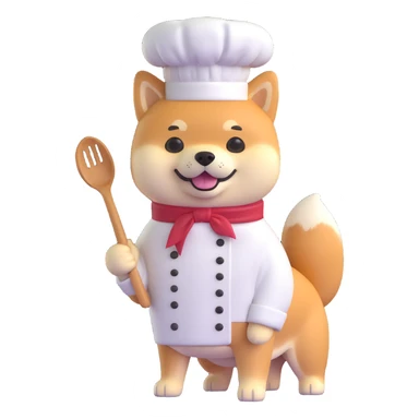 shiba inu chef sticker