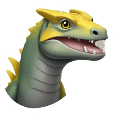 Komodo dragon grey and yellow thumbs up sticker
