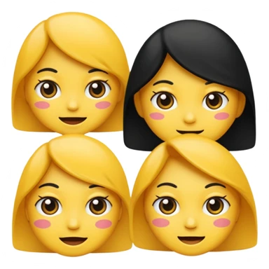 emoji rubah berwarna hitam putih sticker
