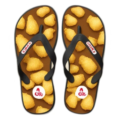 chick-fil-a-nugget flip flops sticker