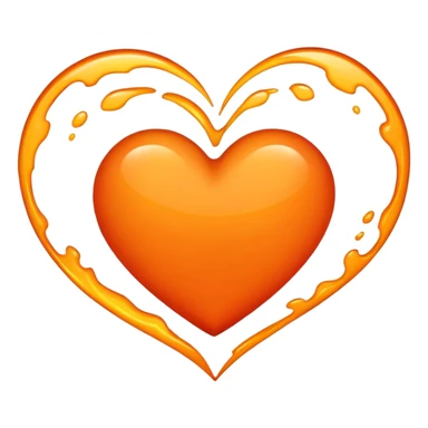 Corazón anaranjado  sticker