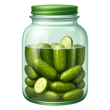 Pickles jar standing on bed sticker