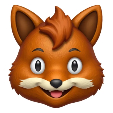 the 💩 emoji crossed with the gitlab fox logo sticker