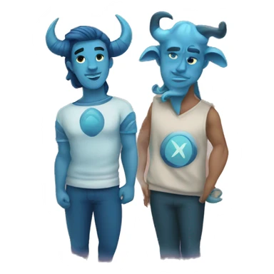 Aquarius and Taurus sticker
