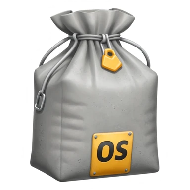 cement powder square bag sticker