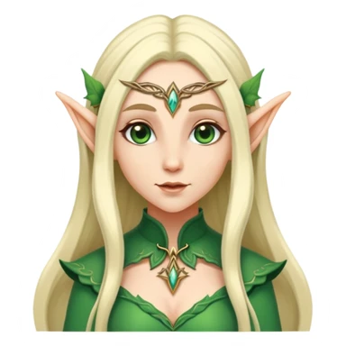 female elf with long hair and pointy ears sticker