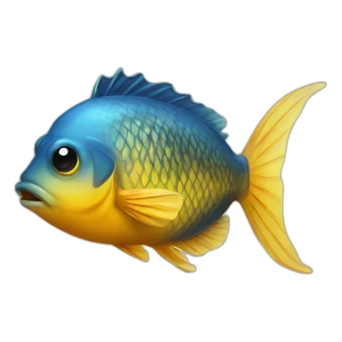 box-fish-front-side,-very sad,no-background sticker