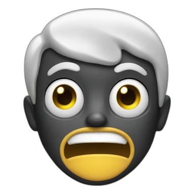 batman excited, eyes with no pupils sticker