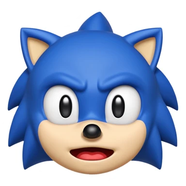Sonic the hedgehog emoji that looks ugly and crying  sticker