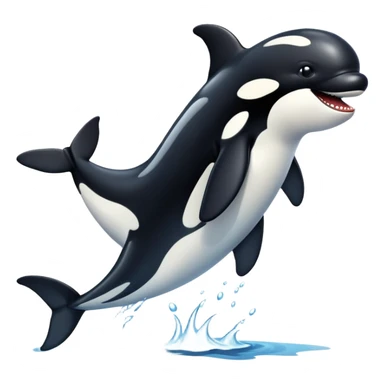orca with dog legs sticker