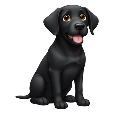 Black lab dog sticker