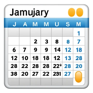 Calander page of 30 January sticker