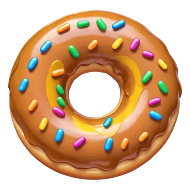 Donut with rainbow sprinkles sticker