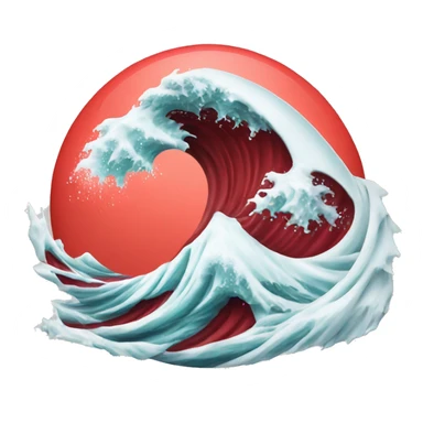 Big wave in red sticker