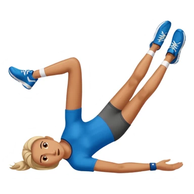 persona estirada suelo con las piernas levantadas deporte sticker