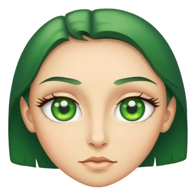 Make two green eyes sticker
