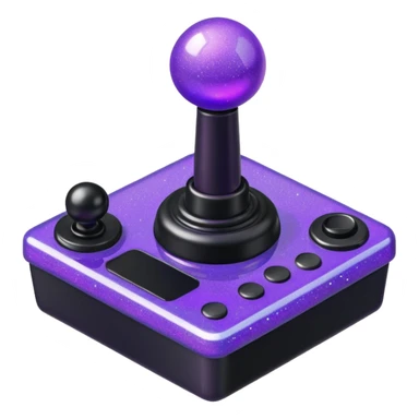 glitter purple and joystick sticker