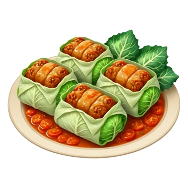 romanian dish cabbage rolls with meat emoji sticker