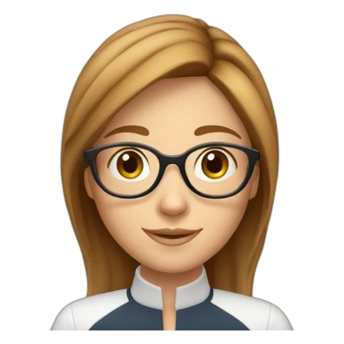 culina smart girl with glasses sticker
