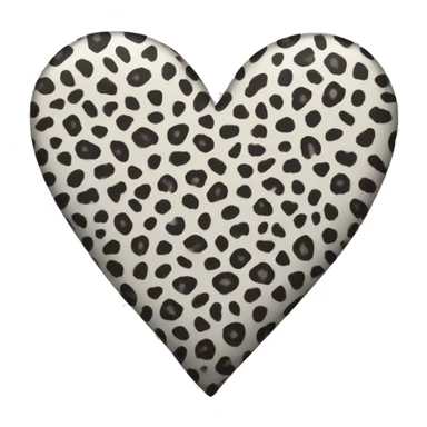leopard grey print heart sticker