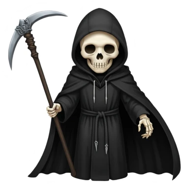 la mort avec sa capuche et sa faux sticker