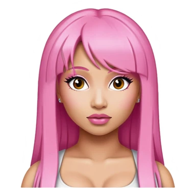 Nicki Minaj with pink hair sticker