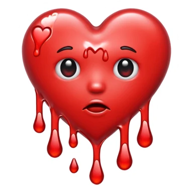 A melting heartbreak sticker