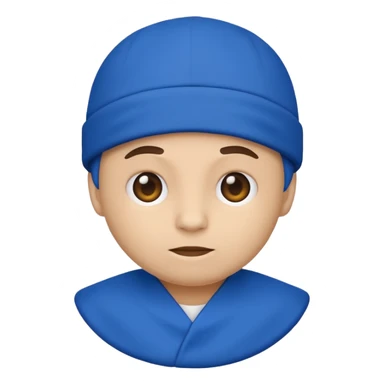 Emoji blue crip sticker