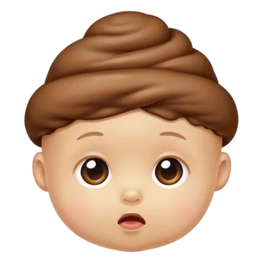 baby with poop on head sticker