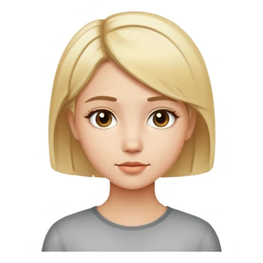 Girl with short blonde hair highlights  sticker