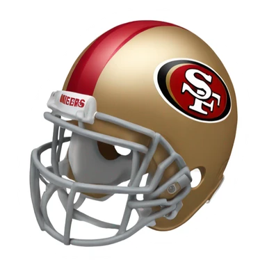 49ers helmet and football  sticker