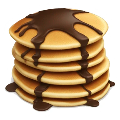 Pancakes with chocolate sticker