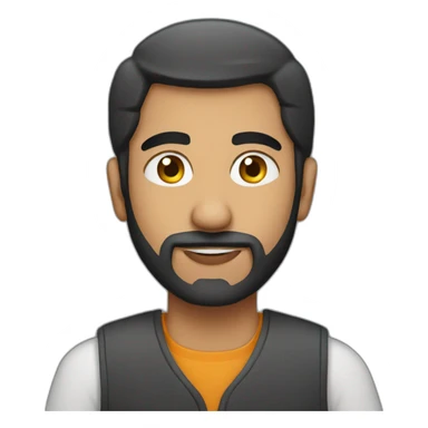 arab man wearing a vest sticker