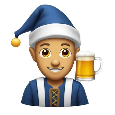 beer elf with sail hat sticker