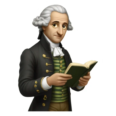 Goethe holds a book in his hand sticker