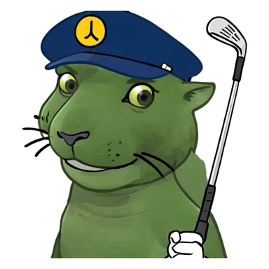 Tigre jugando a golf sticker