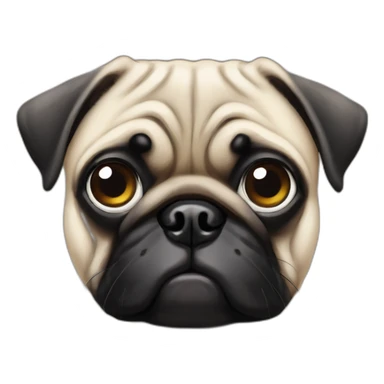 Pug con un ojo cerrado sticker