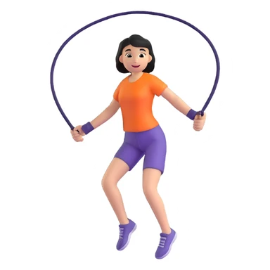 person jumping rope sticker