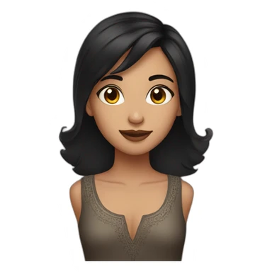 short dark hair moroccan girl sticker