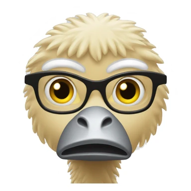 Creme Color Ostrich suspect looking sticker