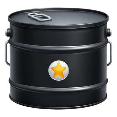 black oil drum sticker