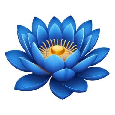 A blue lotus emoji sticker