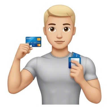 strong arm with credit card sticker