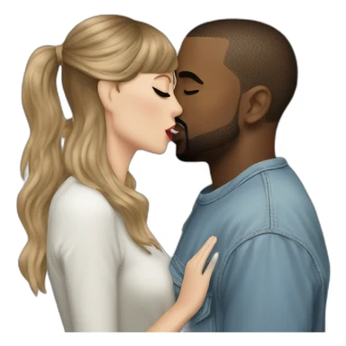 taylor swift and kanye west making out sticker