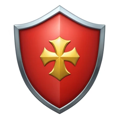 Red shield sticker