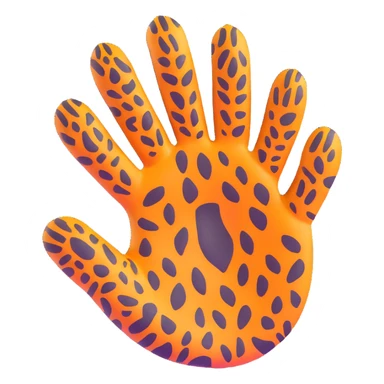 aesthetic leopard paw pointing up with beautiful leopard coloring sticker