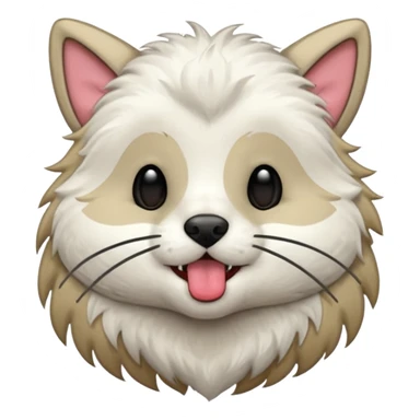 A thrumbo from the game rimworld. Front view, sticks the tongue out and licks. animated sticker