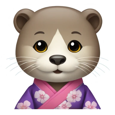 a otter face wearing traditional korean hanbok sticker