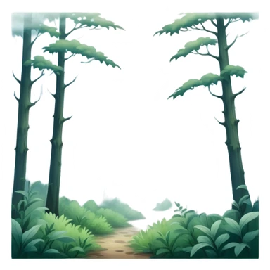 foggy mist in a forest sticker
