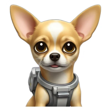 Chihuhua in spacesuir sticker